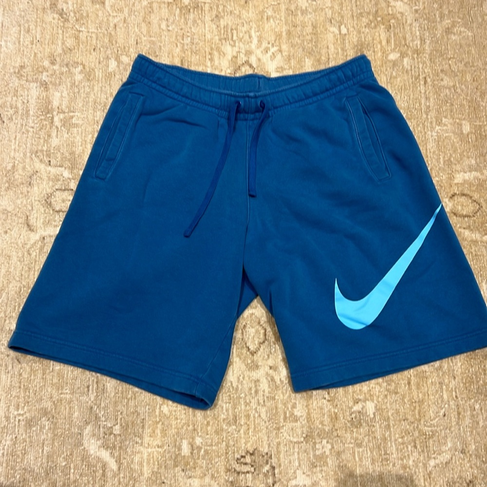 Nike Fleece Shorts. Denim Blue. Size Large
